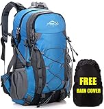 Meisohua Mochila de Senderismo 40L con Impermeable Cubierta Lluvia,Mochila Ligera, para...