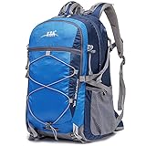 Mooedcoe 40L Mochila Senderismo Montaña Trekking Macutos de Viaje Acampada Marcha (Azul)
